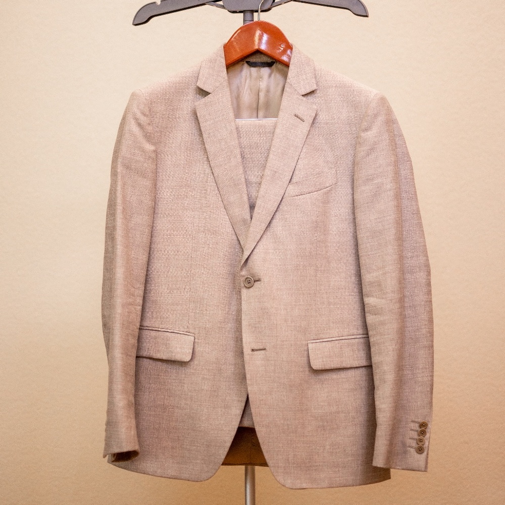 John Varvatos Mens Khaki Slim Fit